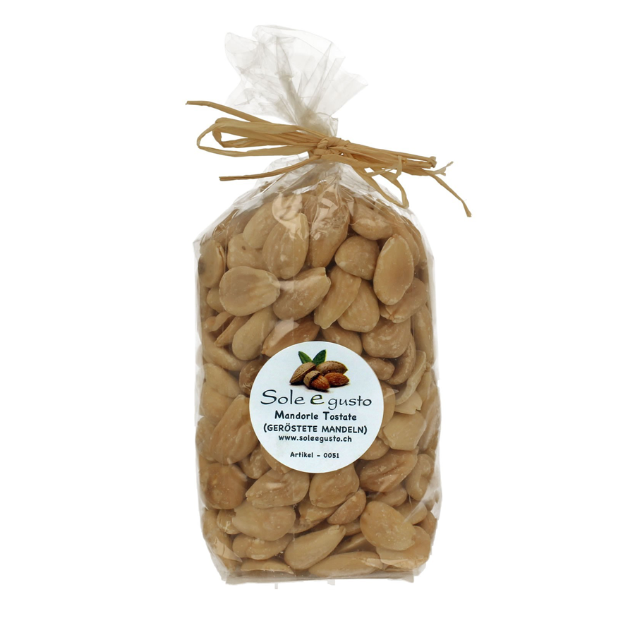 Soleegusto-Mandorle tostate - geröstete und geschälte Mandeln - 250g--a