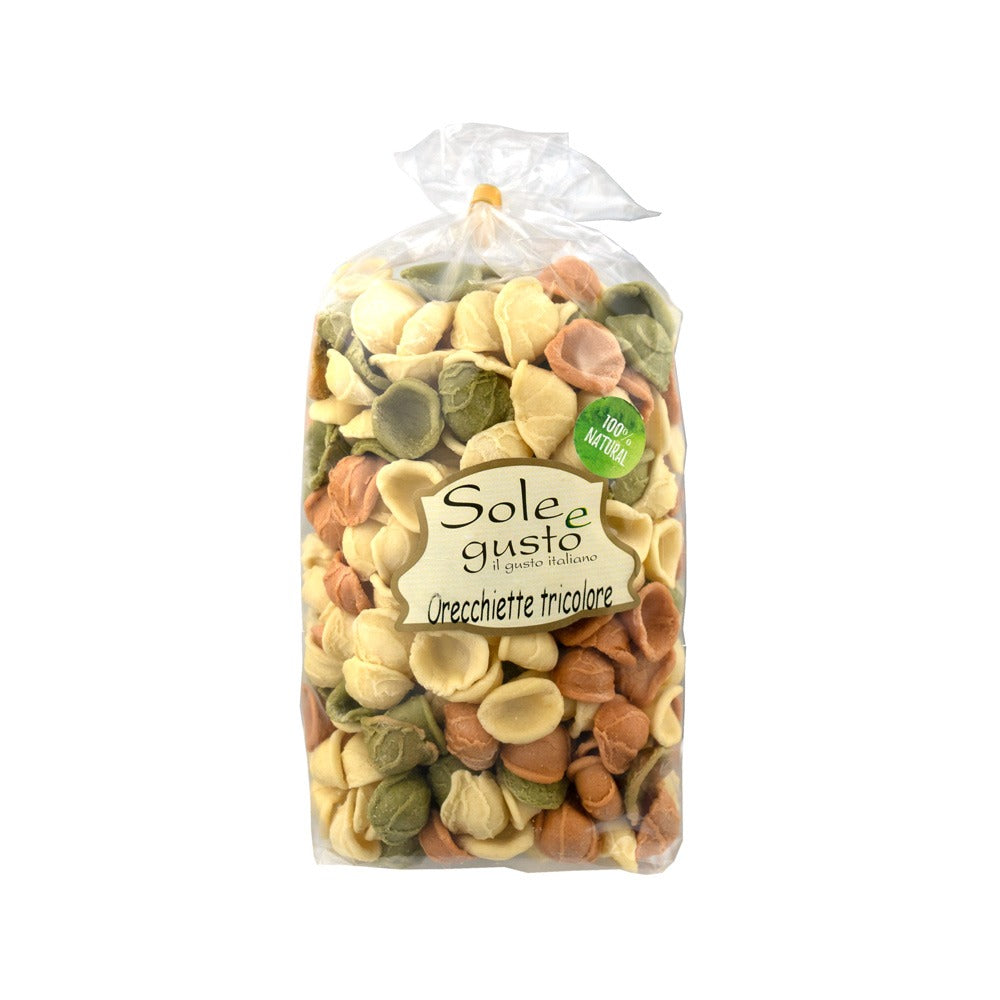 Soleegusto-Orecchiette tricolore aus Hartweizengriess Hausgemacht - 500g