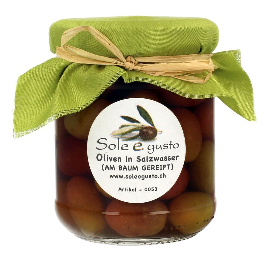 Soleegusto-2 x 700g Olive miste in acqua e sale - Oliven-Mix im Salzwasser
