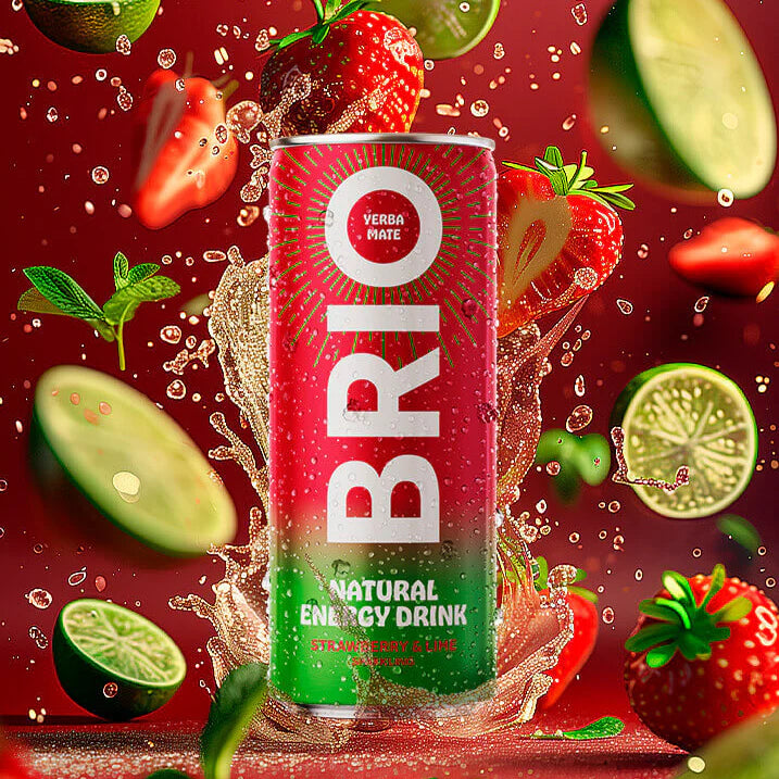 Brio Mate Strawberry & Lime Sparkling bio