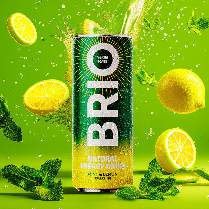 Soleegusto-12x25cl Brio Mate Strawberry & Lime Sparkling bio 25cl - in Dose--brio fruity menthecitron x