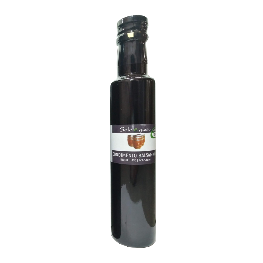 Soleegusto-Aceto Balsamico invecchiato 3 Jahre im Eichenfass gereift -250ml--bianco invecchiata