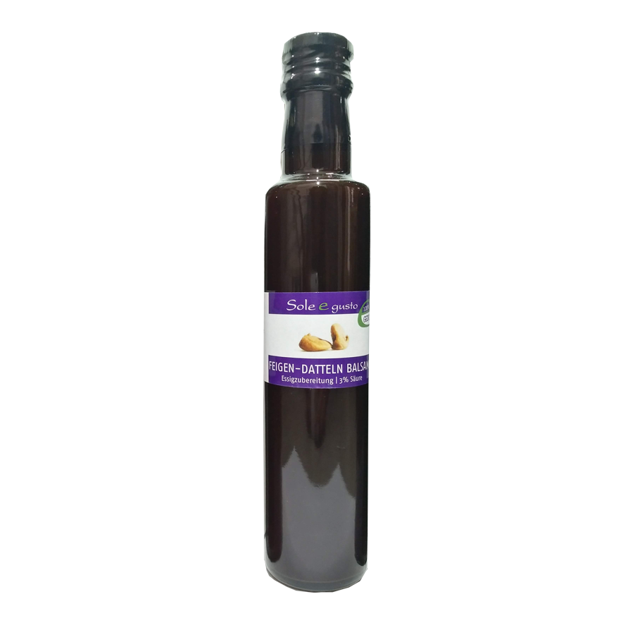 Soleegusto-Aceto Balsamico invecchiato 3 Jahre im Eichenfass gereift -250ml--feige dattel balsam