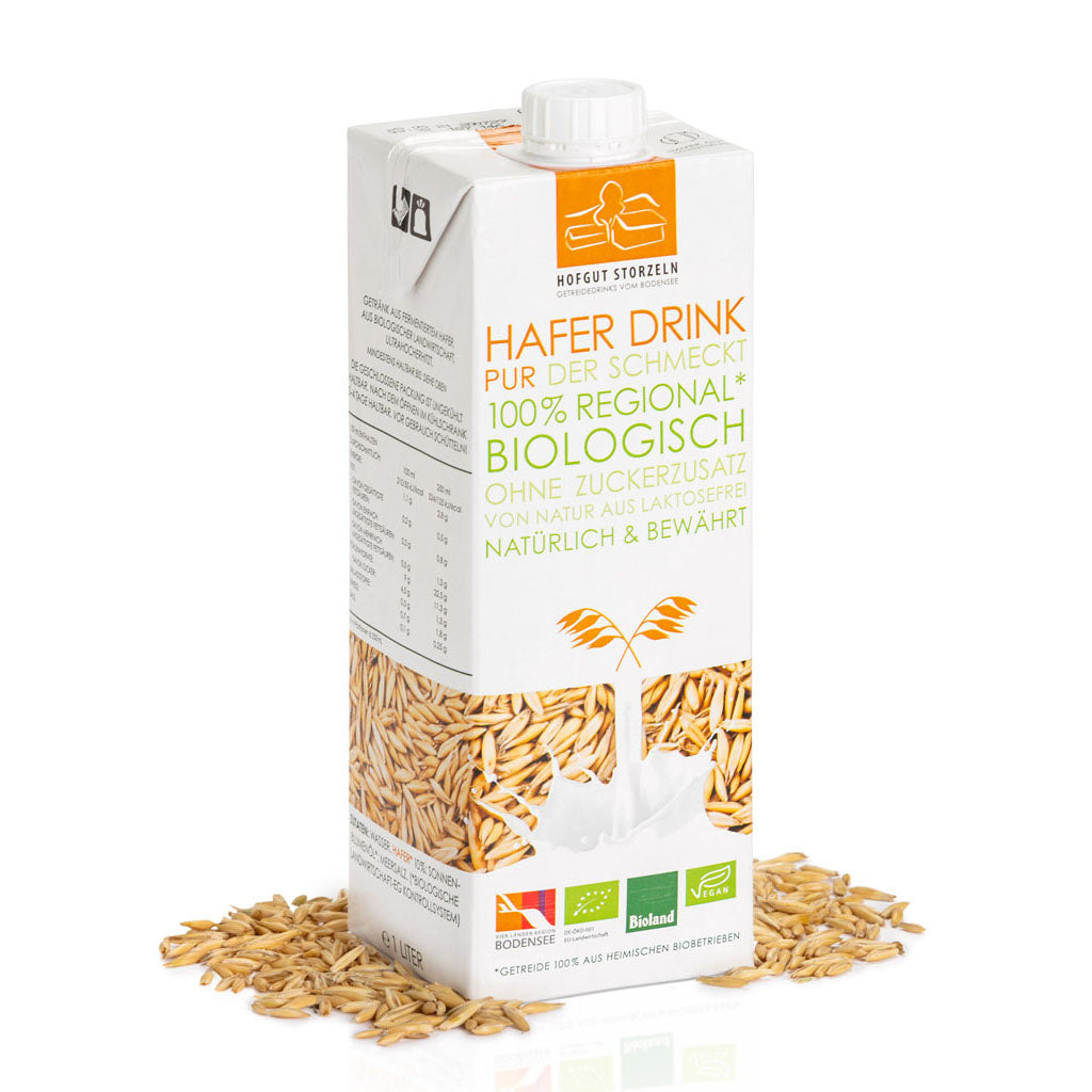 Soleegusto-10 x 1 Liter bio Haferdrink Pur - vegan - laktosefrei - ohne Zuckerzusatz--haferdrink bio hofgut ii