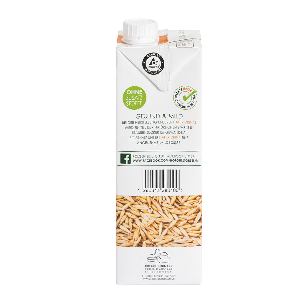 Soleegusto-10 x 1 Liter bio Haferdrink Pur - vegan - laktosefrei - ohne Zuckerzusatz--haferdrink bio hofgut iv