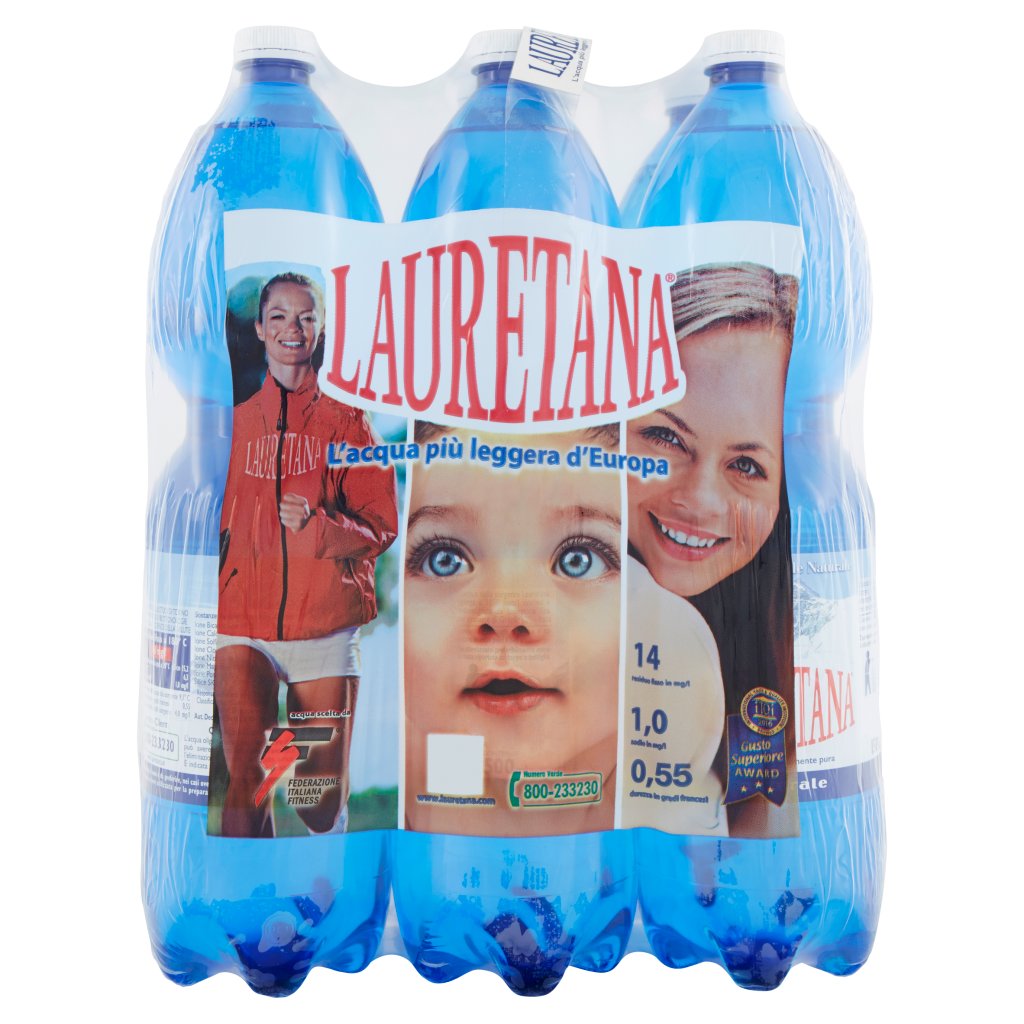 Soleegusto-Lauretana Mineralwasser ohne Kohlensäure 6 x 1.5 Liter Transportkosten immer CHF 13.00 (bis ganze Palette möglich - Total 84x6-Pack oder 504 Flaschen)--laurtana er pack cl ohne