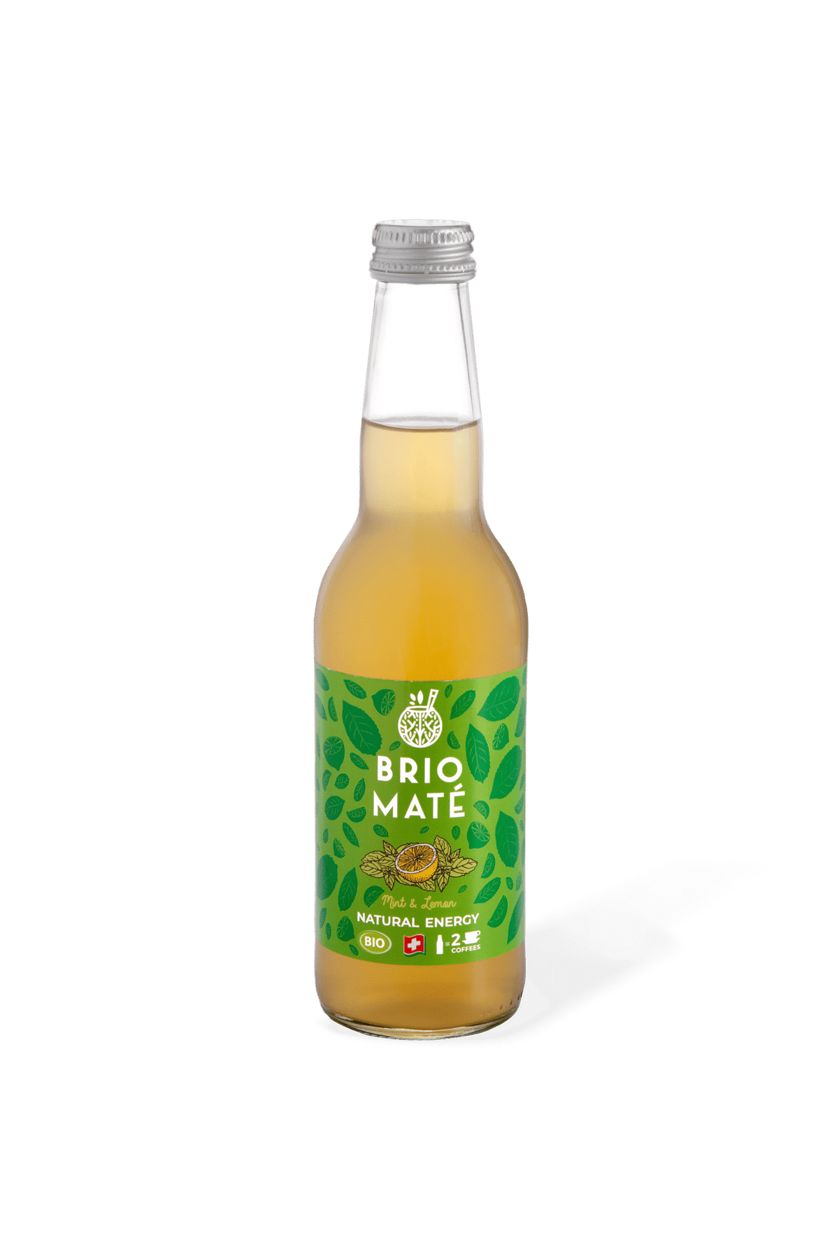 Soleegusto-12 x 33cl Brio Mate Strawberry & Lime bio 33cl in Glaschflasche--mint scaled