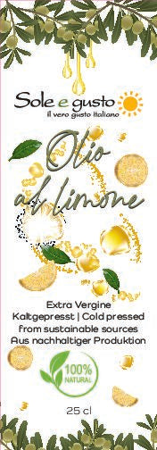 250ml Olivenöl Extra Vergine mit Zitrone