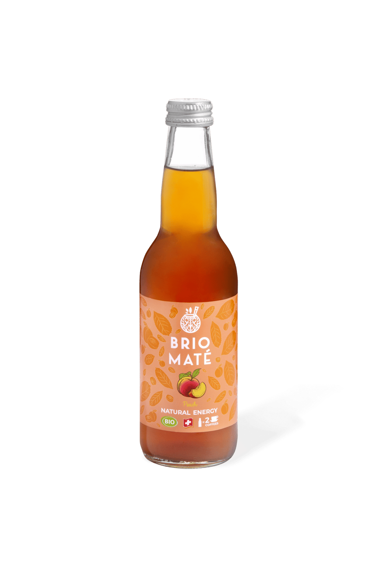 Soleegusto-12 x 33cl Brio Mate Strawberry & Lime bio 33cl in Glaschflasche--peach scaled