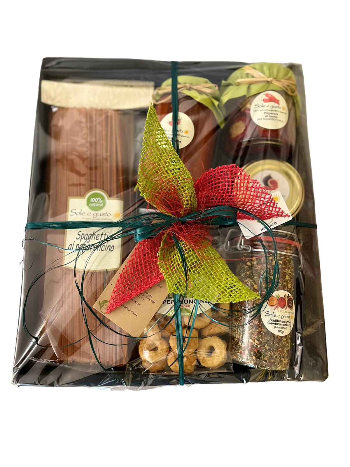 Soleegusto-Geschenk im Recyling Korb - special hot - alles scharfe Produkte--photoroom
