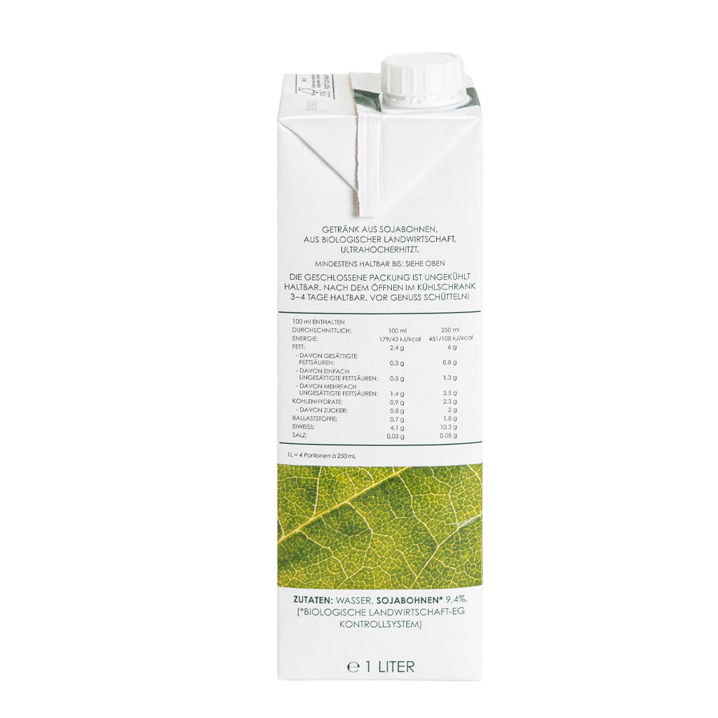 Soleegusto-10 x 1 Liter Sojadrink Pur - vegan - laktosefrei - ohne Zuckerzusatz--sojadrink bio hofgut iii