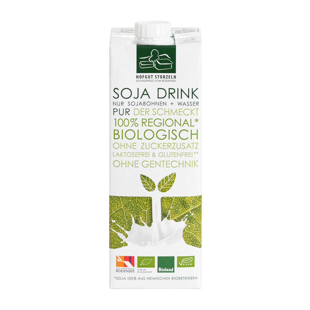 Soleegusto-10 x 1 Liter Sojadrink Pur - vegan - laktosefrei - ohne Zuckerzusatz--sojadrink bio hofgut ii