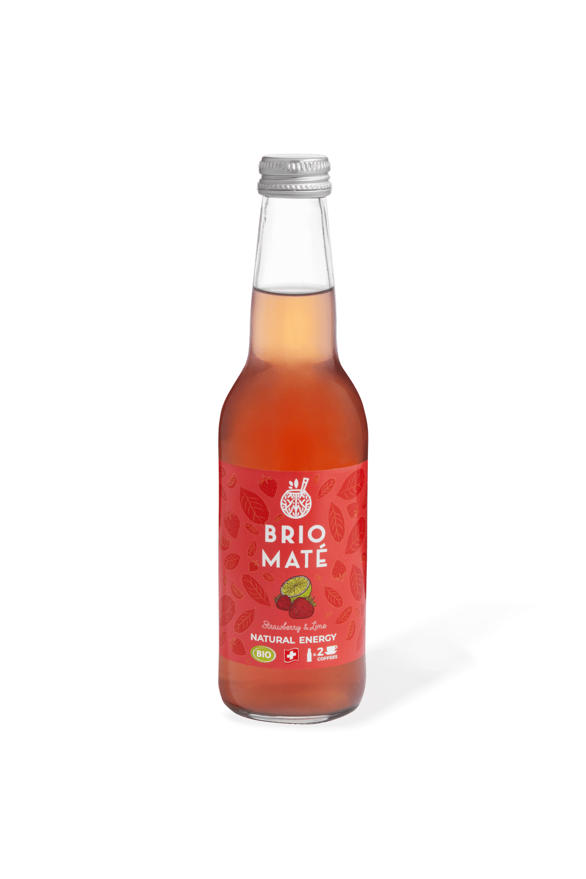 Soleegusto-12 x 33cl Brio Mate Strawberry & Lime bio 33cl in Glaschflasche--strawberry scaled