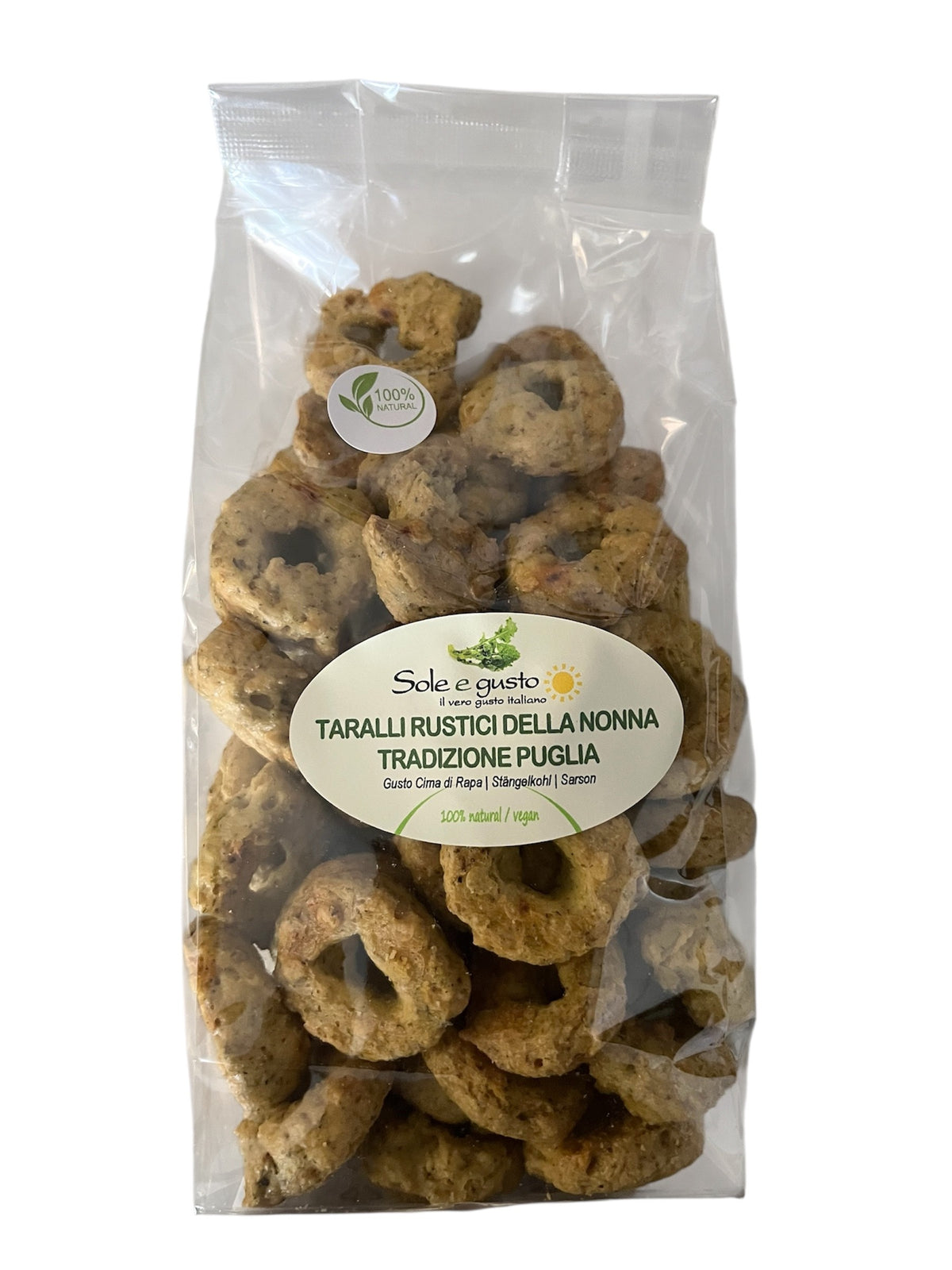 Soleegusto-12 x 350g Taralli Rustici della Nonna Tradizione Puglia--taralli rustici tradizione puglia cima di rapa