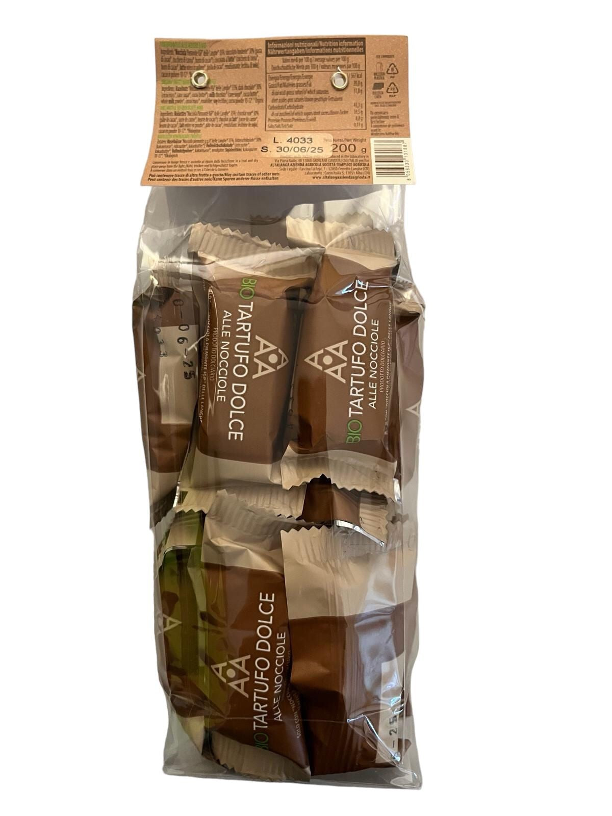 Soleegusto-Bio Tartufi Dolci alle Nocciole - aus Kakao und Haselnüsse del Piemonte 200g--tartufo dolce bio