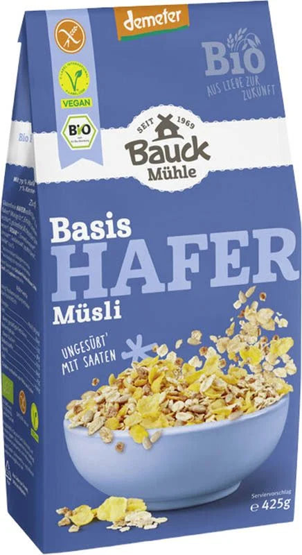 Hafermuesli Basis gf demeter Bauck Mühle 425g