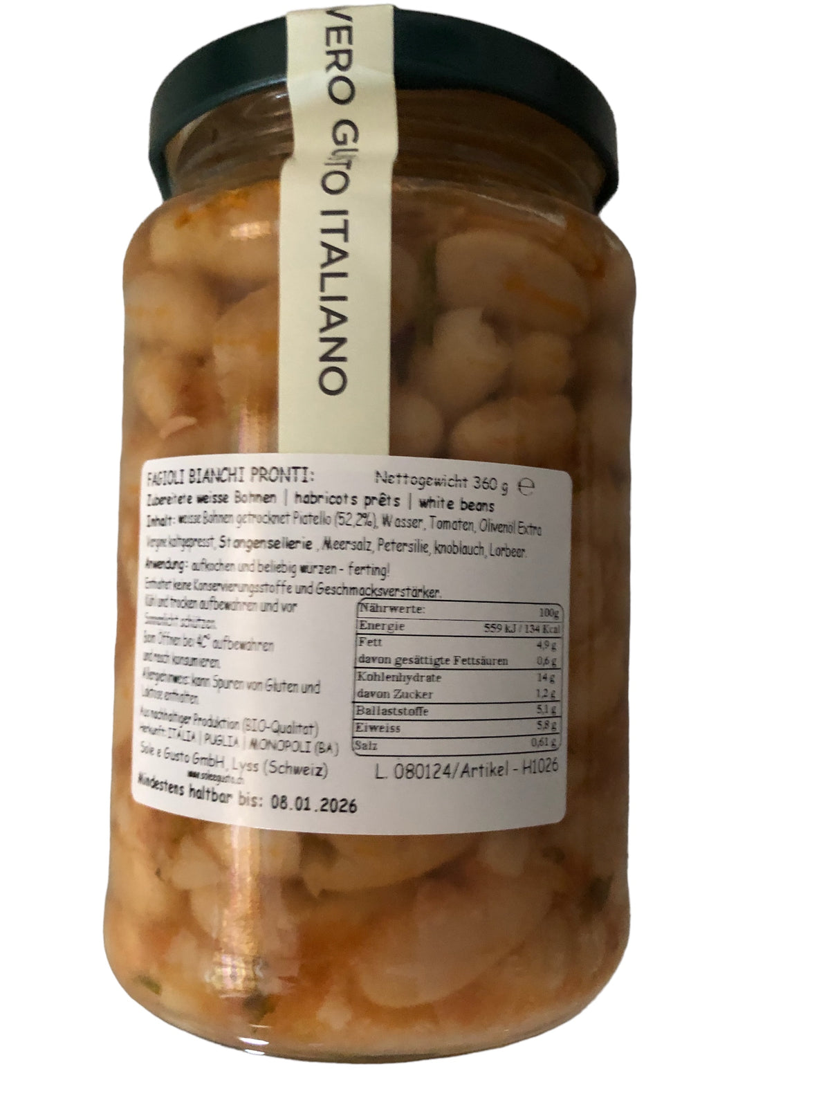 Soleegusto-Fagioli bianchi pronti - weisse Bohnen fixfertig 360g--bild fagioli bianchi retro