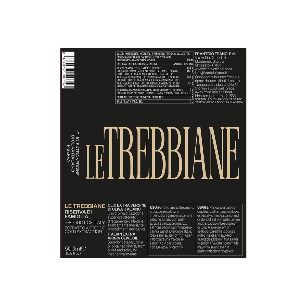 Franci Olio Extra Vergine - Le Trebbiane