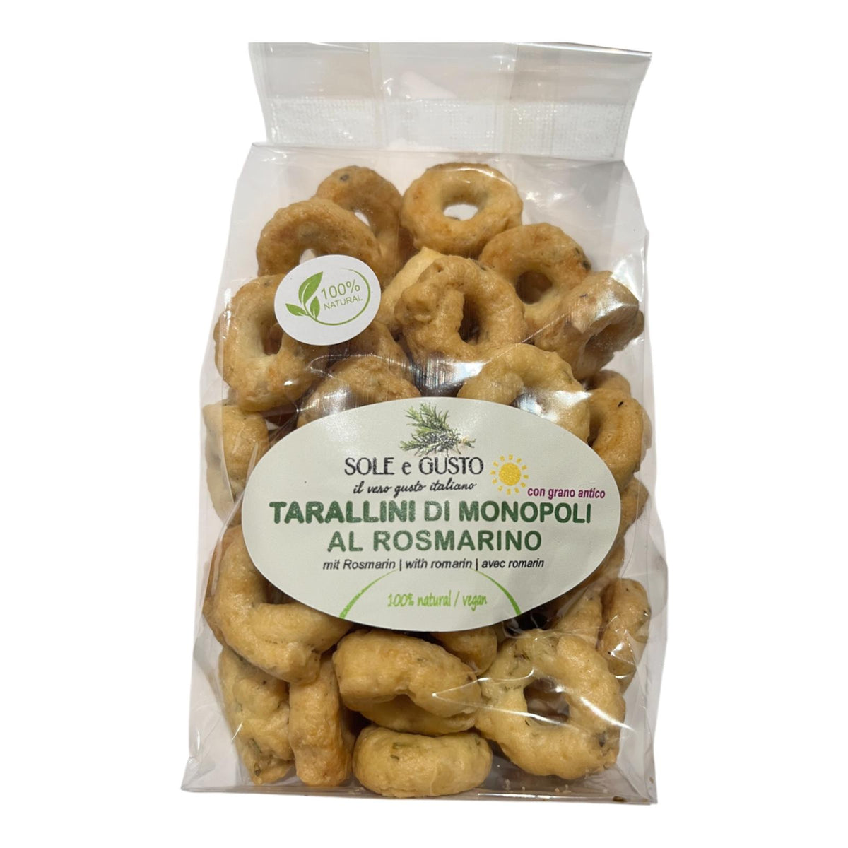 Tarallini di Monopoli al rosmarino - with rosemary 200g