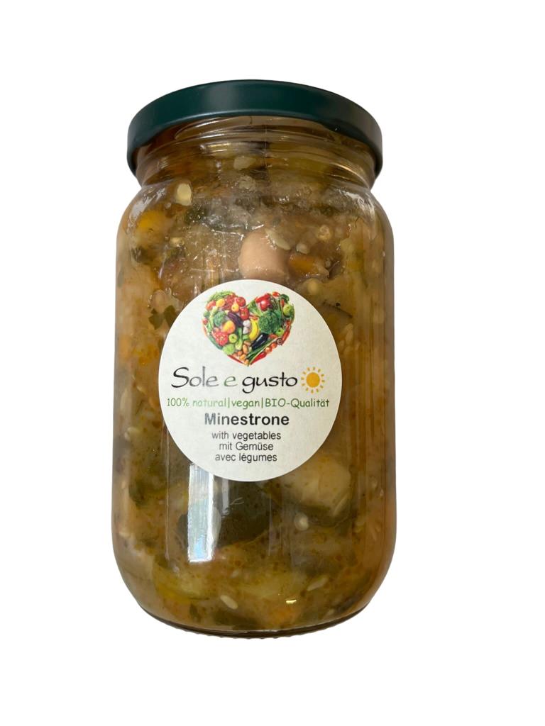 Soleegusto-12 x 350g Taralli Rustici della Nonna al Peperoncino - scharf, mit Urweizen, Madre lievito, ohne Hefe--bild minestrone