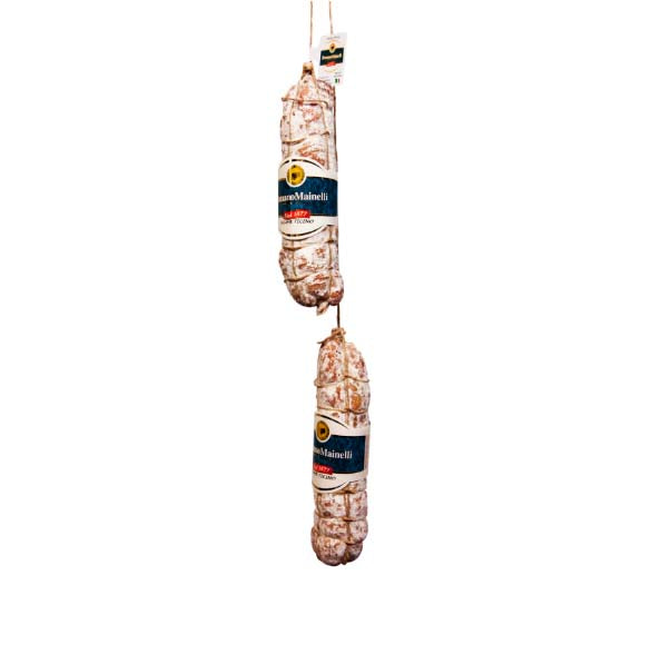 Soleegusto-2 x 300g  Salame italiano con tartufo - mit Trüffel, grobkörnig, mild und gut gelagert - ca. 300-330g--bild salame italiano con tartufo