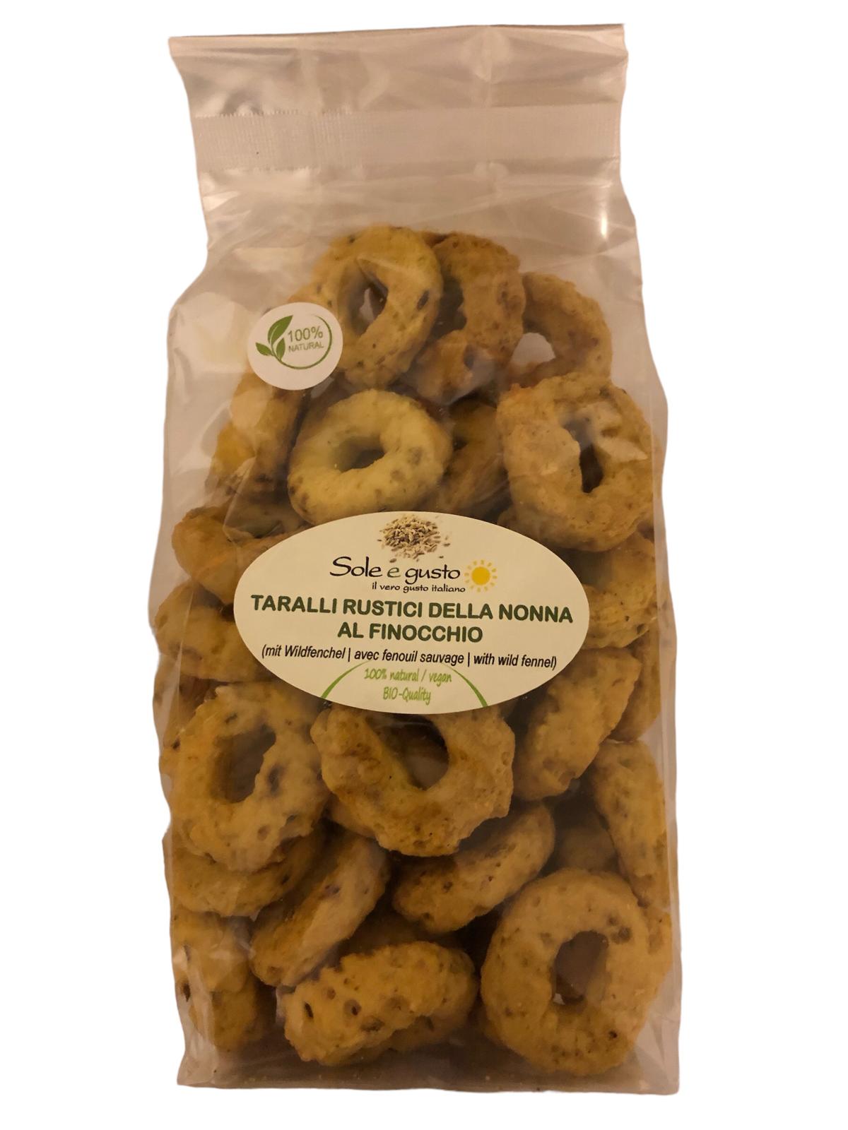 Soleegusto-20 x 200g Tarallini di Monopoli al Timo - mit Thymian 200g--bild taralli rustici al finocchio