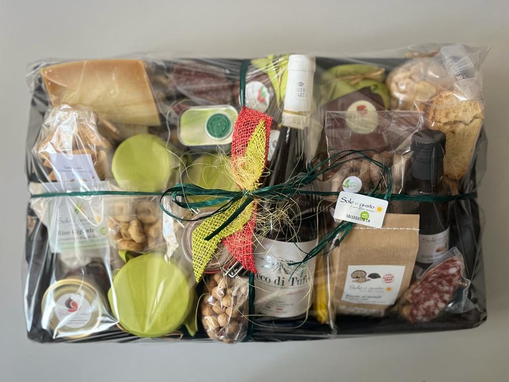 Soleegusto-Geschenk in Recycling-Box grande--bild geschenkkorb recycling rotated