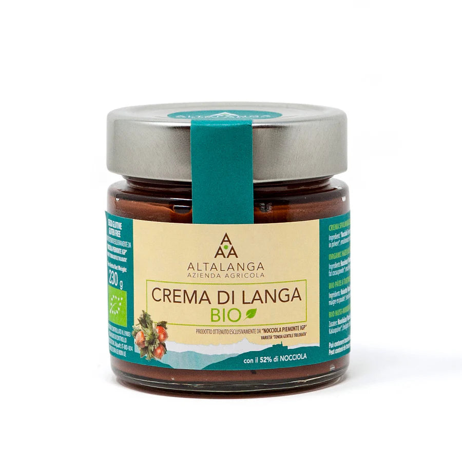 Soleegusto-Crema al cioccolato al latte di Langa bio - Gluteenfree, Laktosfree, Vegan 230g--crema al cioccolato di langa bio