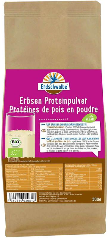 Soleegusto-Bio Erbsen Proteinpulver - bio - vegan von Erdschwalbe - 500g--erdschwalbe erbsen proteinpulver g
