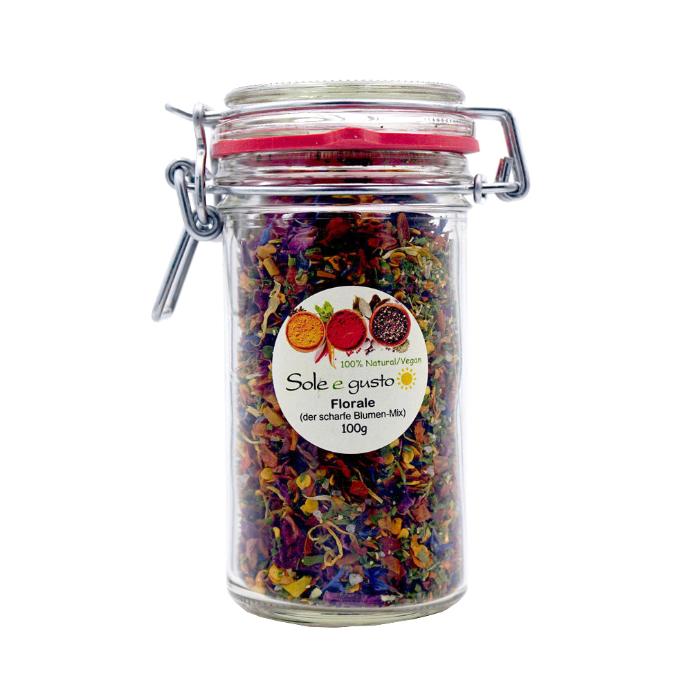 Soleegusto-Florale die scharfe Blumen Gewürzmischung - im Einmachglas 100g--florale