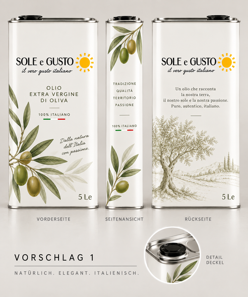 1 liter extra virgin olive oil - cold-pressed - in aluminum can