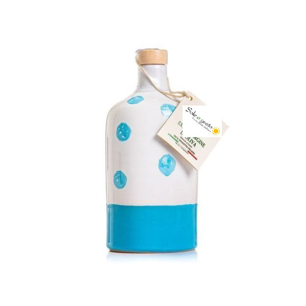 Soleegusto-500ml Olio extra vergine, kaltgepresst u. gefiltert - Tongefäss in 4 diversen Farben Handgemacht--olivenoel in tongefaess