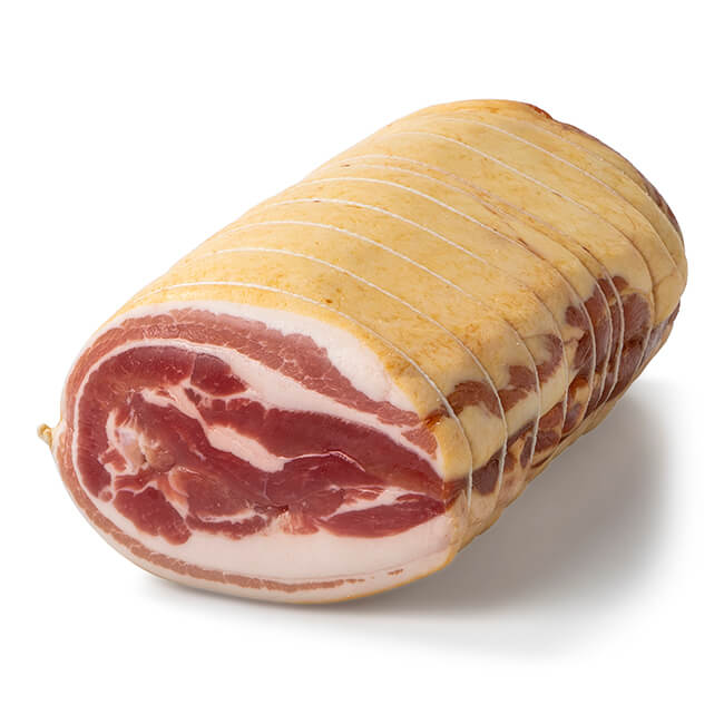 Soleegusto-1 x 1kg Pancetta Tesa - Schweine Bauchspeck - Puddu ca. 4 kg das Stück - Preis / kg--pancetta sardegna