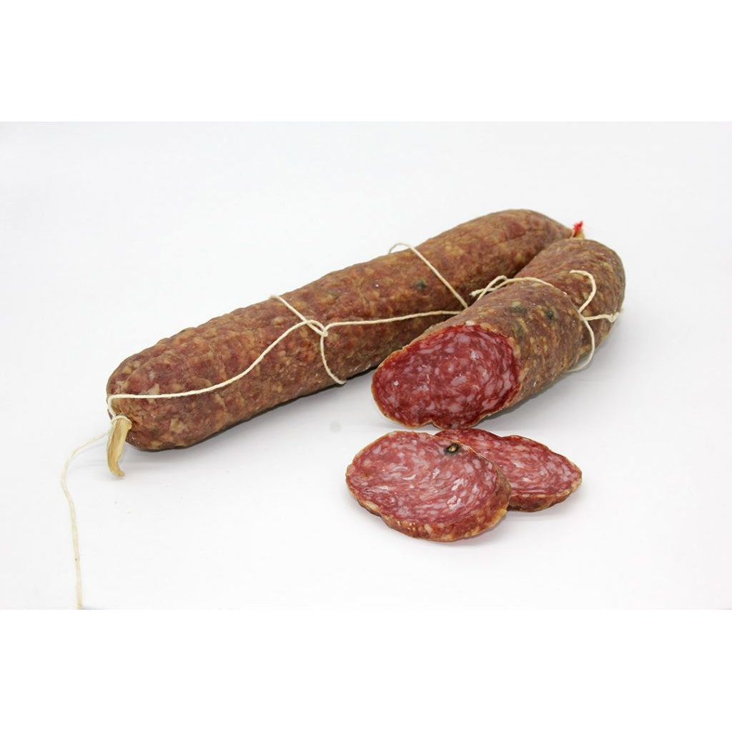 500g Salame Pugliese senza lardello – Salami aus Apulien – mild, freinkörnig – Stück ca. 400-600g