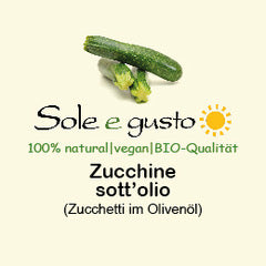Soleegusto-12 x 210g Zucchine sott'olio - Zucchetti im Olivenöl Extra Vergine - 210g--zucchinesottolio
