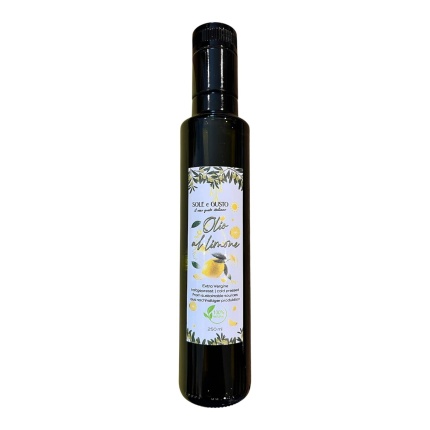 Soleegusto-15 x 250ml Olio d'oliva Extra Vergine al limone kaltgepresst, in Glasflsche--olivenoel allimone ml