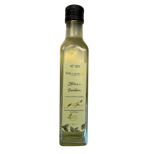 Soleegusto-Sirup Nr. 001 - Zitrone u. Basilikum 33cl - in Glasflasche--sirup nr zitrone basilikum