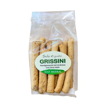 Soleegusto-Mini-Grissini nature - handgemacht, aus Urdinkel und ohne Hefe 150g--mini grissini al farro urdinkel g