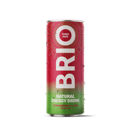 Soleegusto-Brio Mate Strawberry & Lime Sparkling bio 25cl - in Dose Kiste 12x25cl--brio mate fraise citron vert face fresh scaled