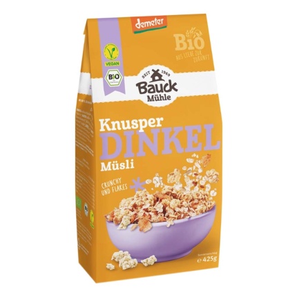 Soleegusto-Dinkel Müsli Knusperzart Bauck Mühle demeter 425g--bauck mühle dinkel knusper muesli