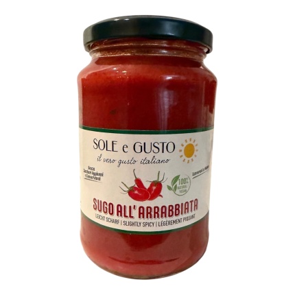 Soleegusto-12 x 350g Sugo all' Arrabbiata - Tomaten-Sugo leicht scharf - 350g--bild sugo arrabiata